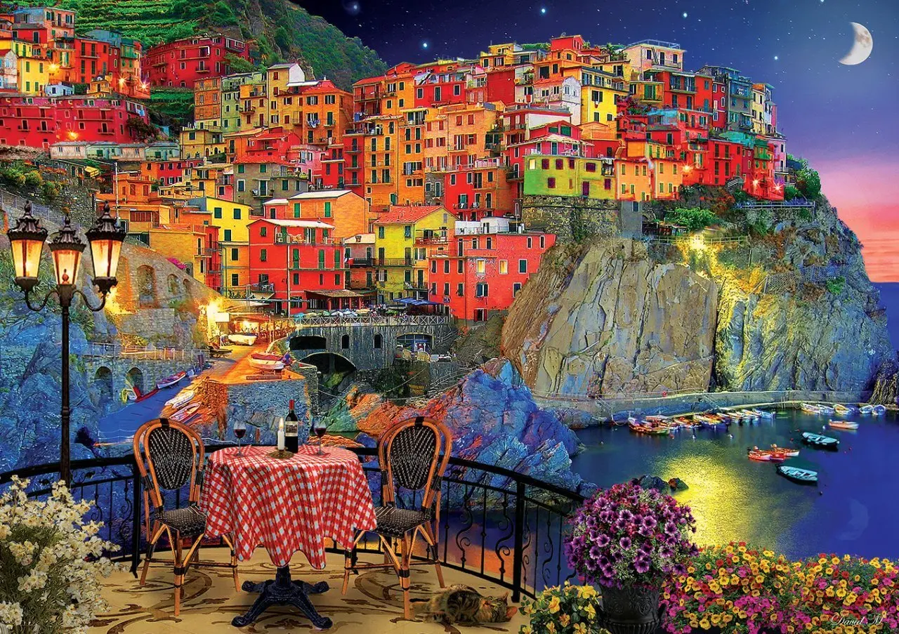 

Art Puzzle Cinque Terre, Italy 1500 Piece Jigsaw Puzzle fun toys gift wall decoration for Adults Teenagers