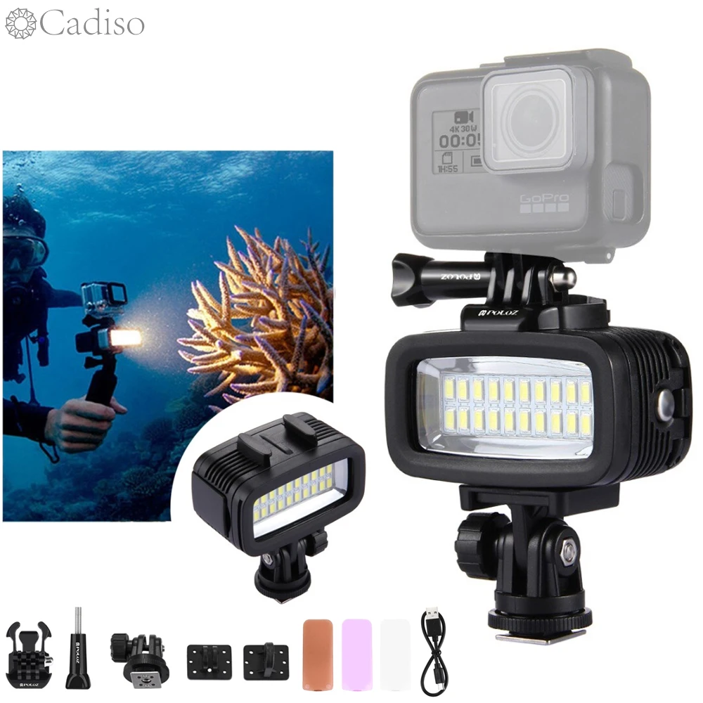 Fusitu Дайвинг светильник Водонепроницаемый светодиодный видео заполняющий ночное