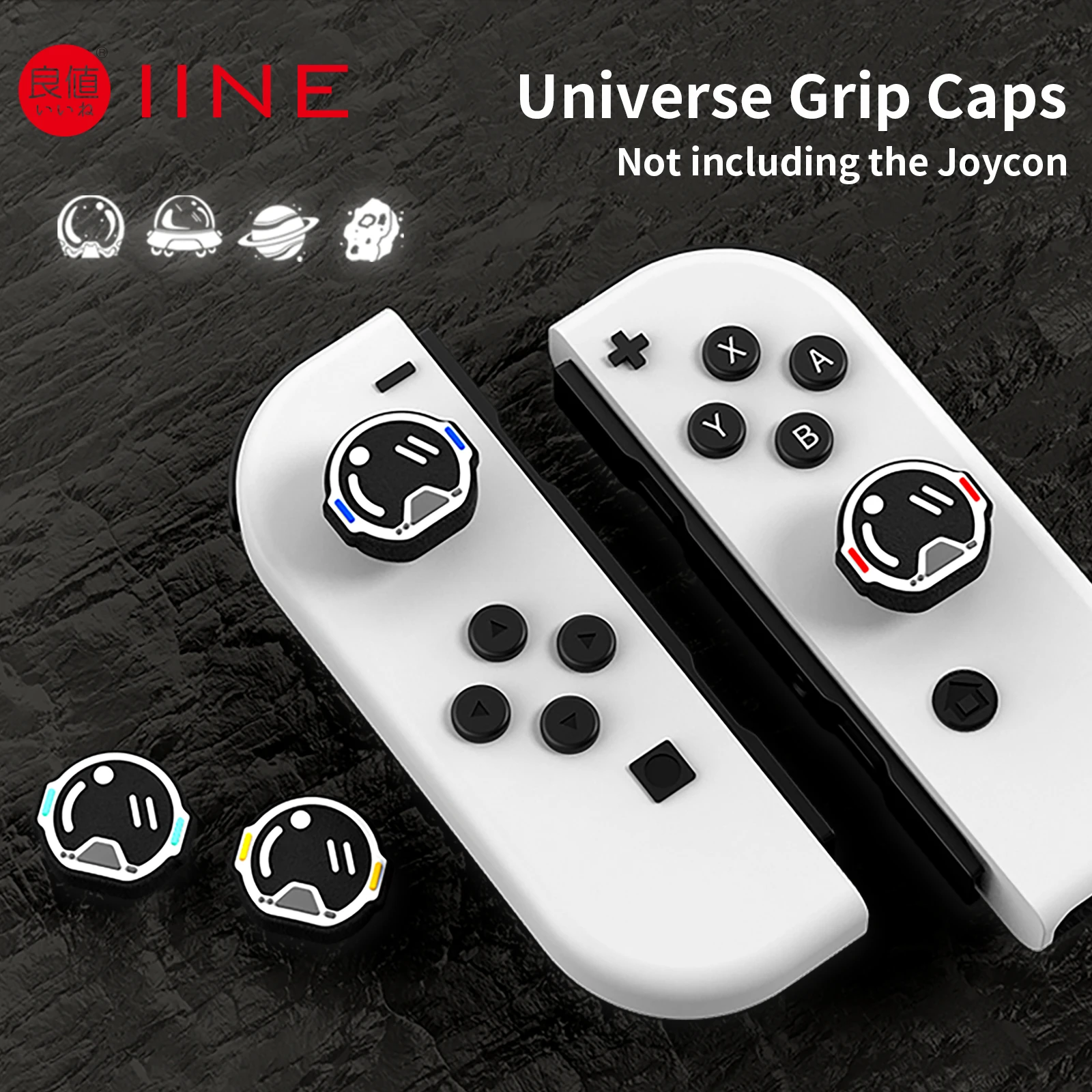 

IINE Joystick Caps Carton Silicone Non-Slip Thumb Grips Cover Compatible Nintendo Switch OLED