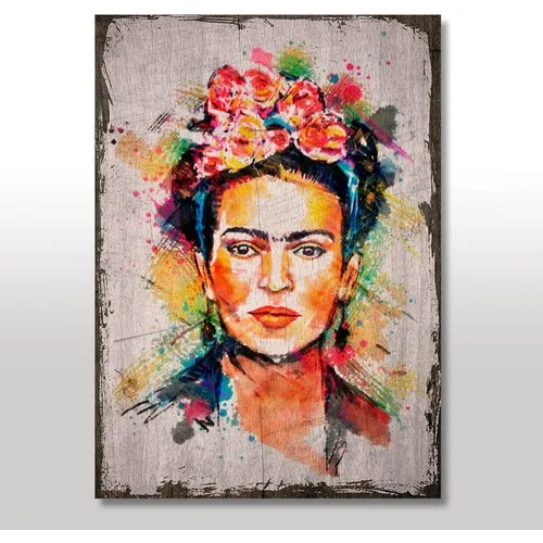 

Kahlo Frida Visual Picture Wall Art Decoration Home Gifts Hot Sale Vintage Mdf Table Wooden Table Wall Painting Visual Picture