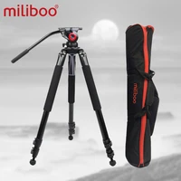 miliboo mtt701a portable aluminium tripod for professional camcordervideo cameradslr tripod standwith hydraulic ball head