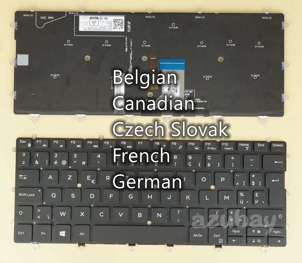 Клавиатура с подсветкой для ноутбука Dell XPS 13 9365 2 в 1 0X4GMK 0GGMHW 0J9V9N 0J9PTR 01T6TM|Клавиатуры