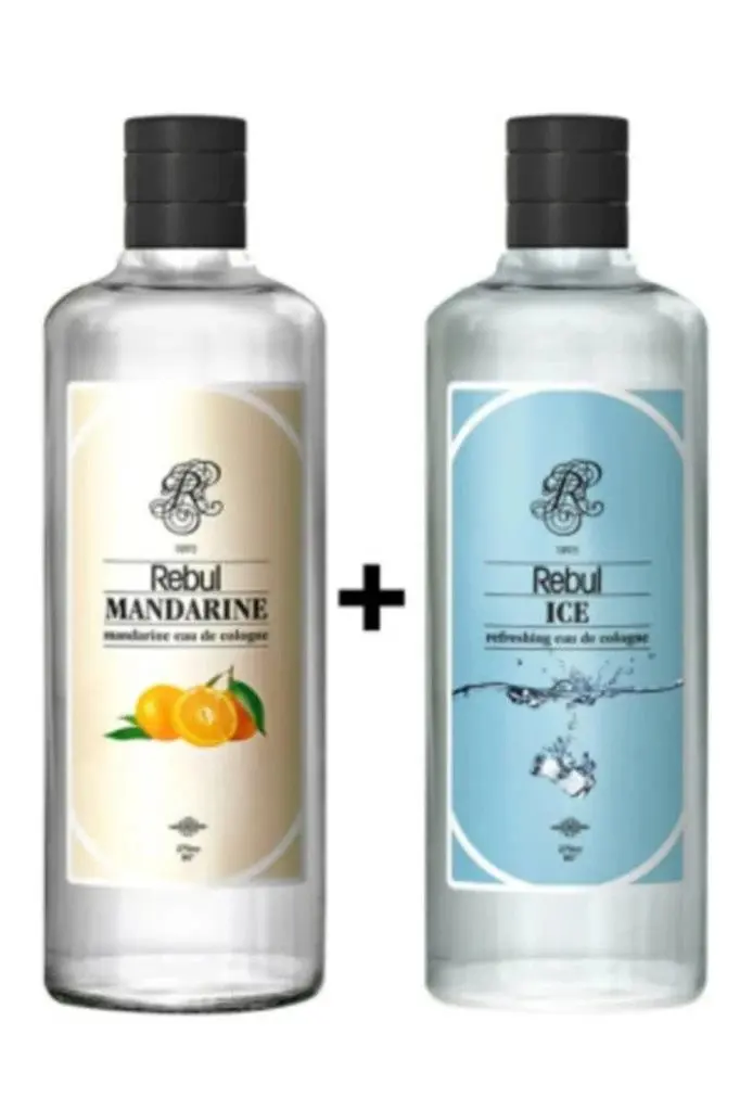 

STUNNING WITH ITS WONDERFUL SMELL Rebul Cologne Ice 270 ml + Mandarine 270 ml Special Set Spray Cologne