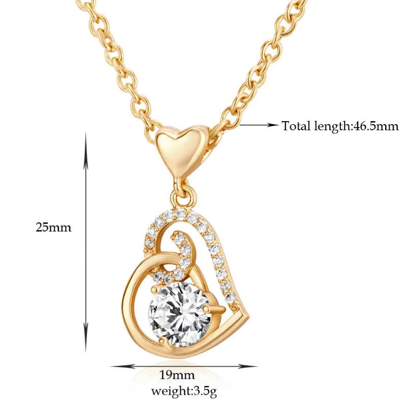 Новое модное изысканное ожерелье цвета розового золота для женщин позолоченные