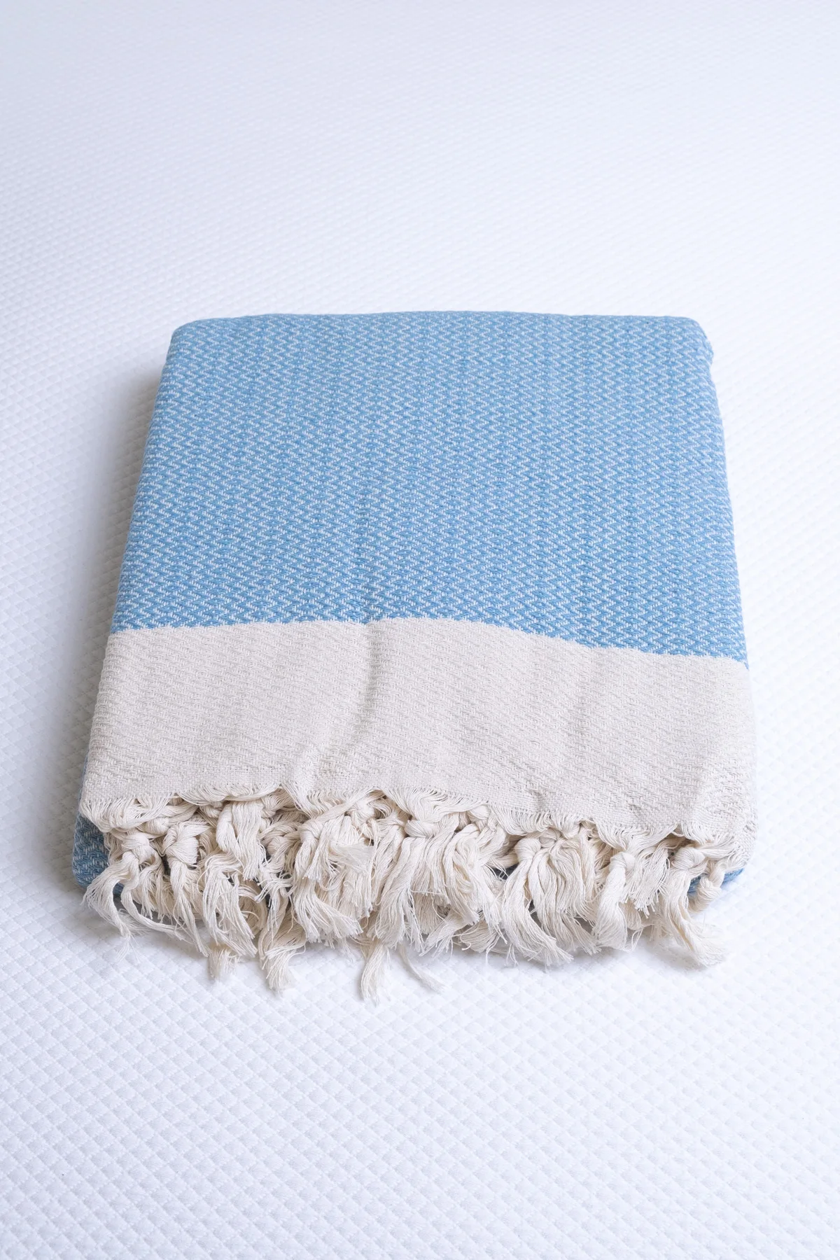 

Luxury eye pattern 100% cotton double person Blue blanket
