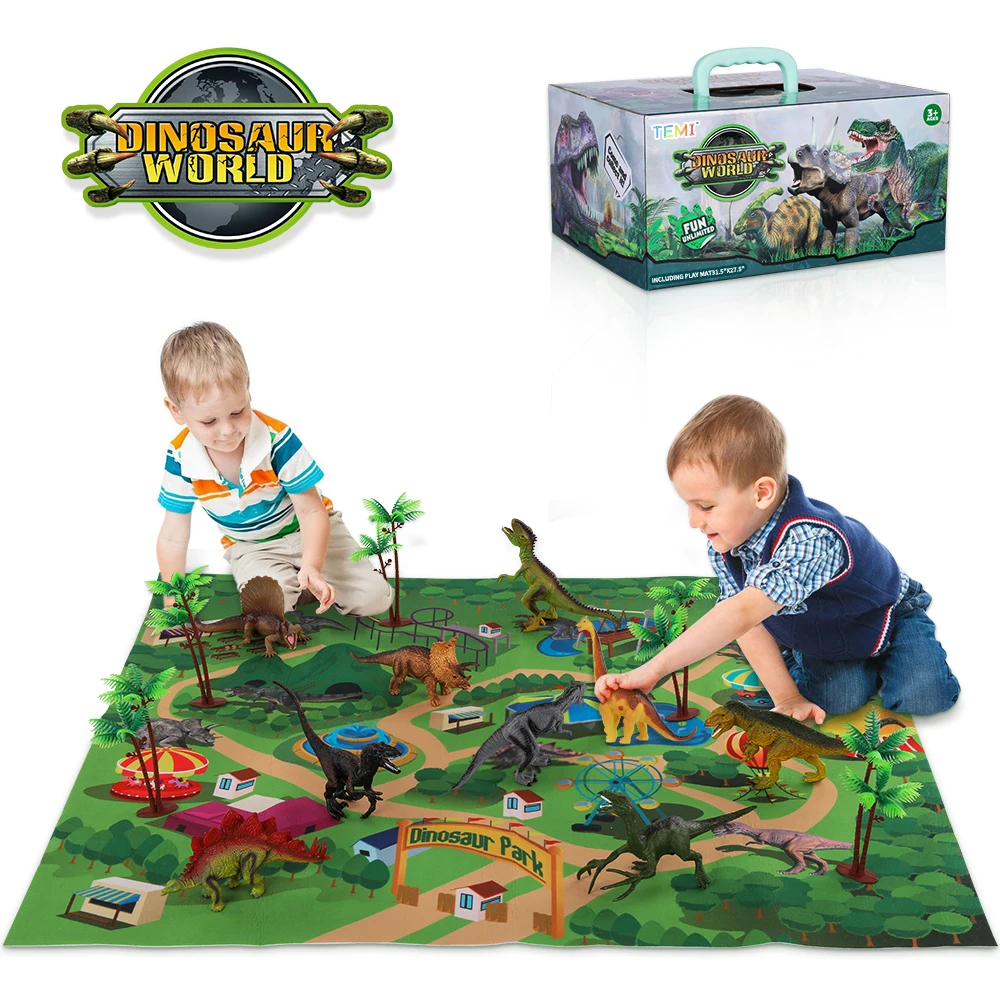 TEMI Dinosaur Toy Jurassic Dino Animals Jungle Set Minifigure Excavation Children's Educational Toys for Boys Kids Gift | Игрушки и