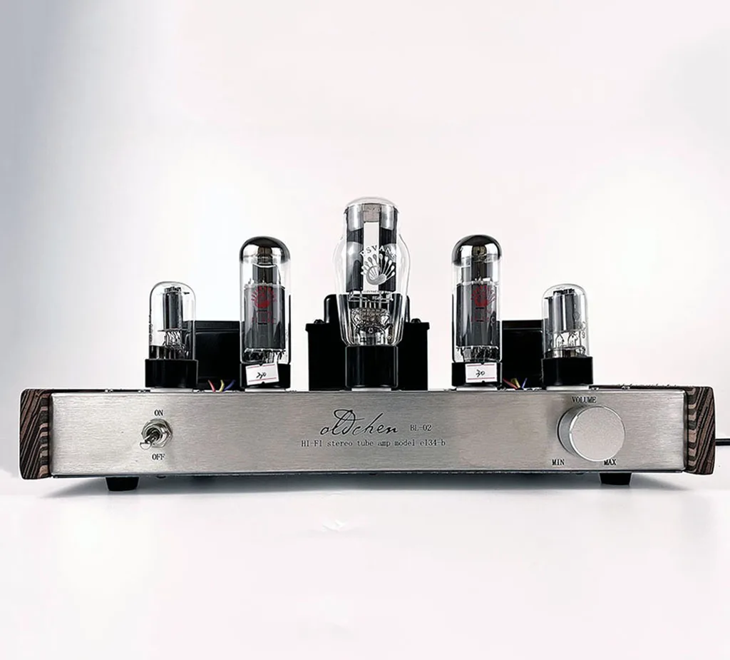 

Oldchen EL34 Tube Single-Ended Amp HIFI EXQUIS Class A Point to Point Bluetooth 5 OCEL34S LaoChen Silver Lamp Amplifier