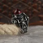 Янтарная 925 Серебряная гравировка традиционная турецкая вывеска ручной работы оригинальное дизайнерское кольцо Kehribar для мечети ювелирные изделия подарок для женщин и мужчин