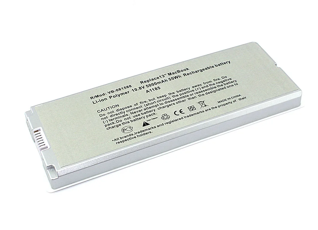 Аккумуляторная батарея для ноутбука Apple MacBook A1185 55Wh белая OEM | Компьютеры и офис
