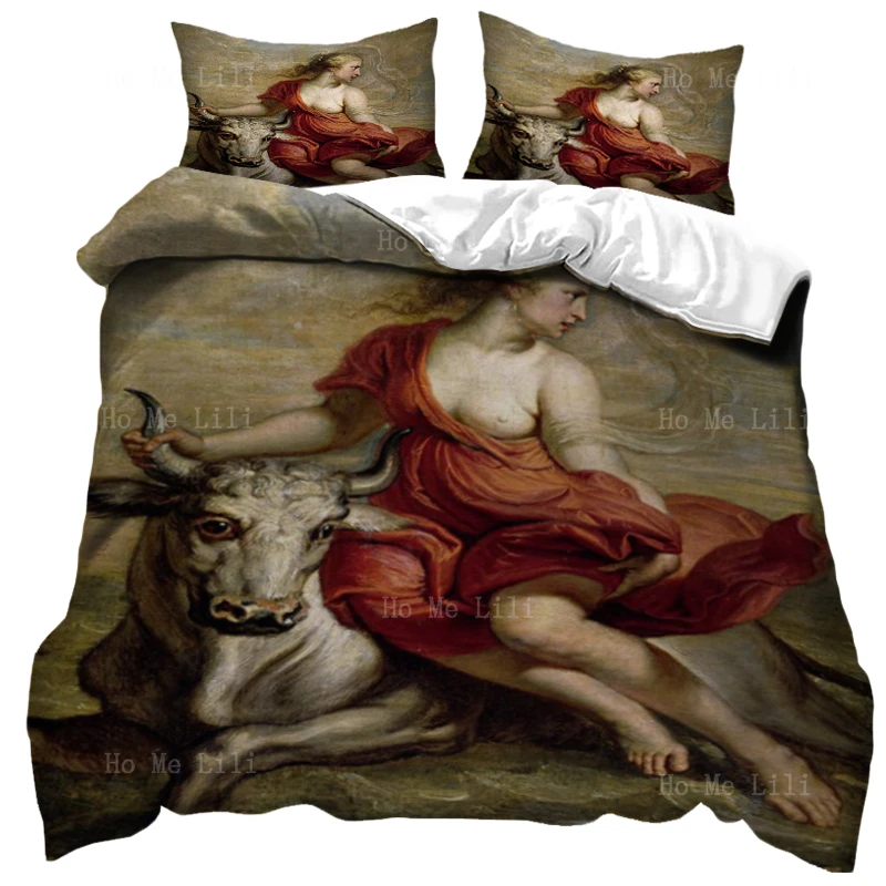 

Greek Mythology Legend The Rape Of Princess Europa Saint Joseph With Christ Child Duvet Cover By Ho Me Lili With Pillowcase