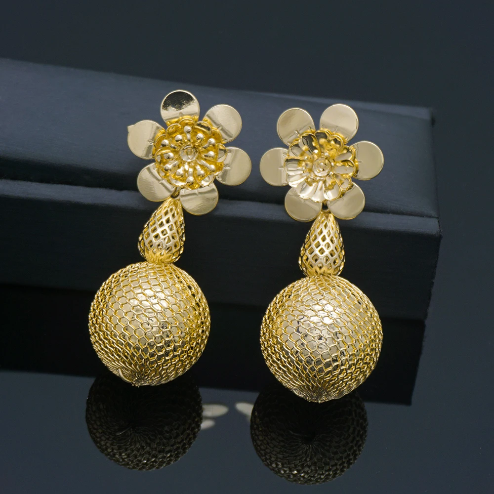 Трендовые милые серьги в виде цветочных шариков для женщин и девушек ювелирные