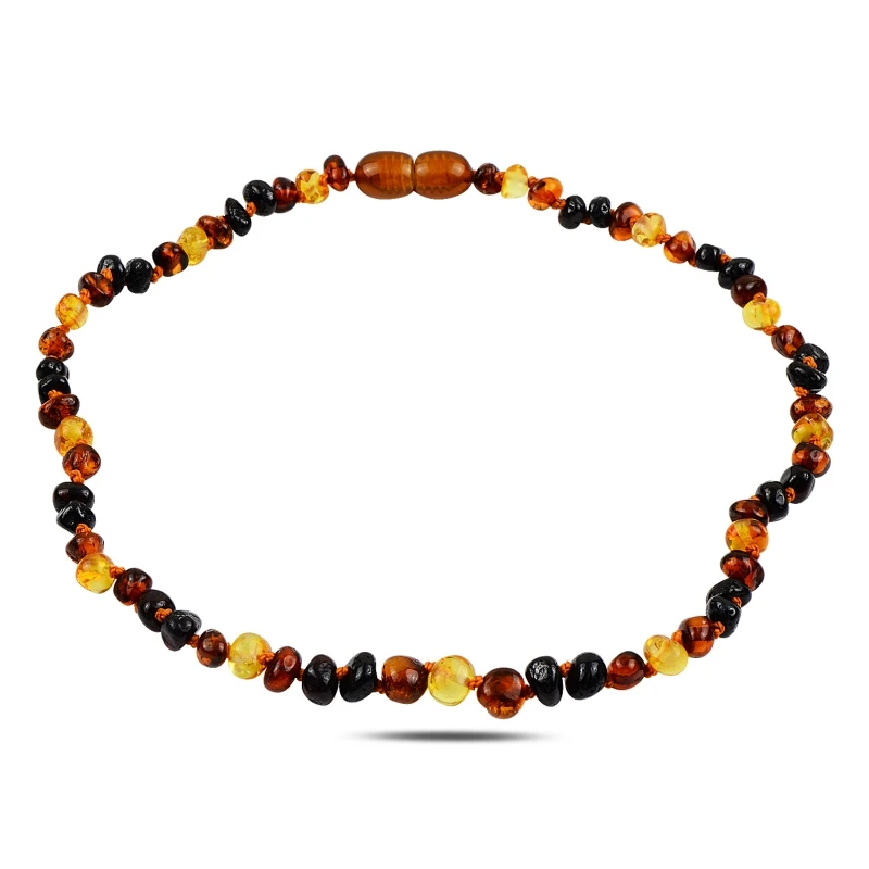 

Silver 925 Sterling Natural Baltic Amber 32cm Baby Necklace