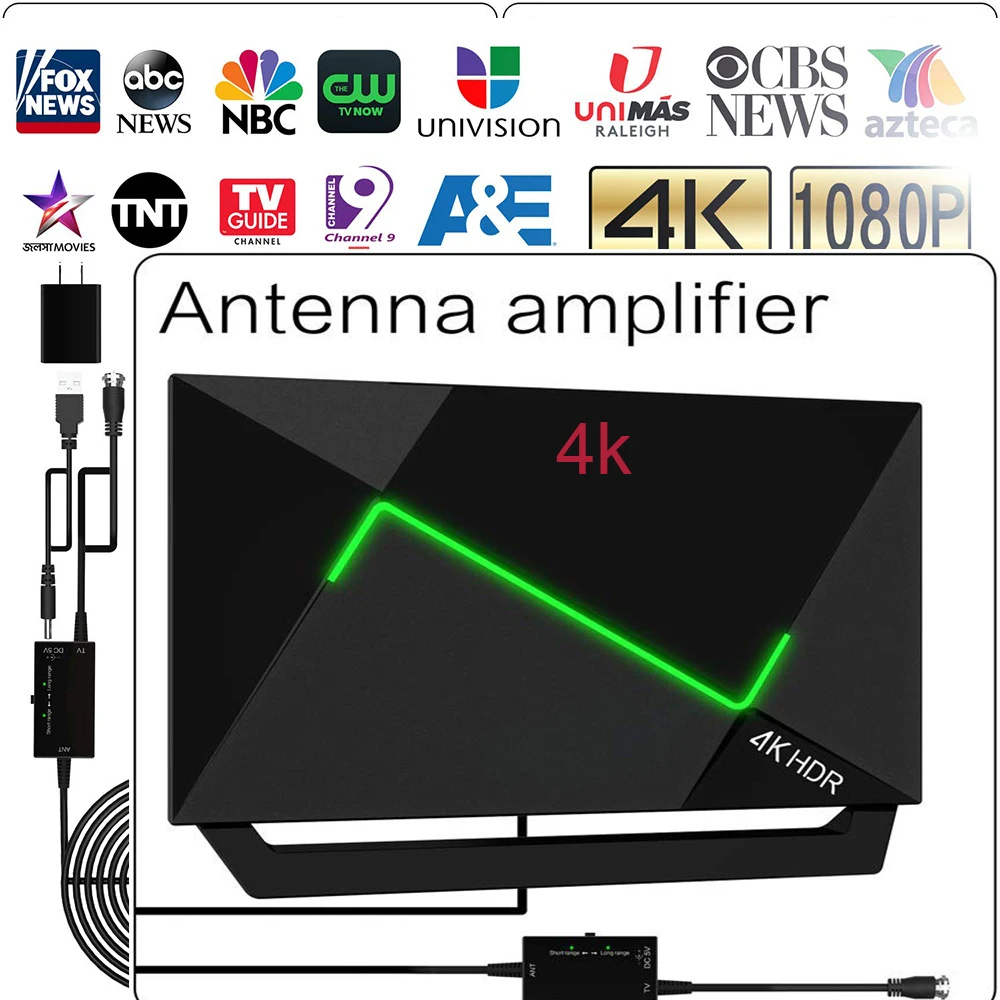 

Indoor 980 Miles Digital Antena TV Aerial Amplified HDTV Antenna 4K DVB-T2 Freeview isdb-tb Local Channel Broadcast