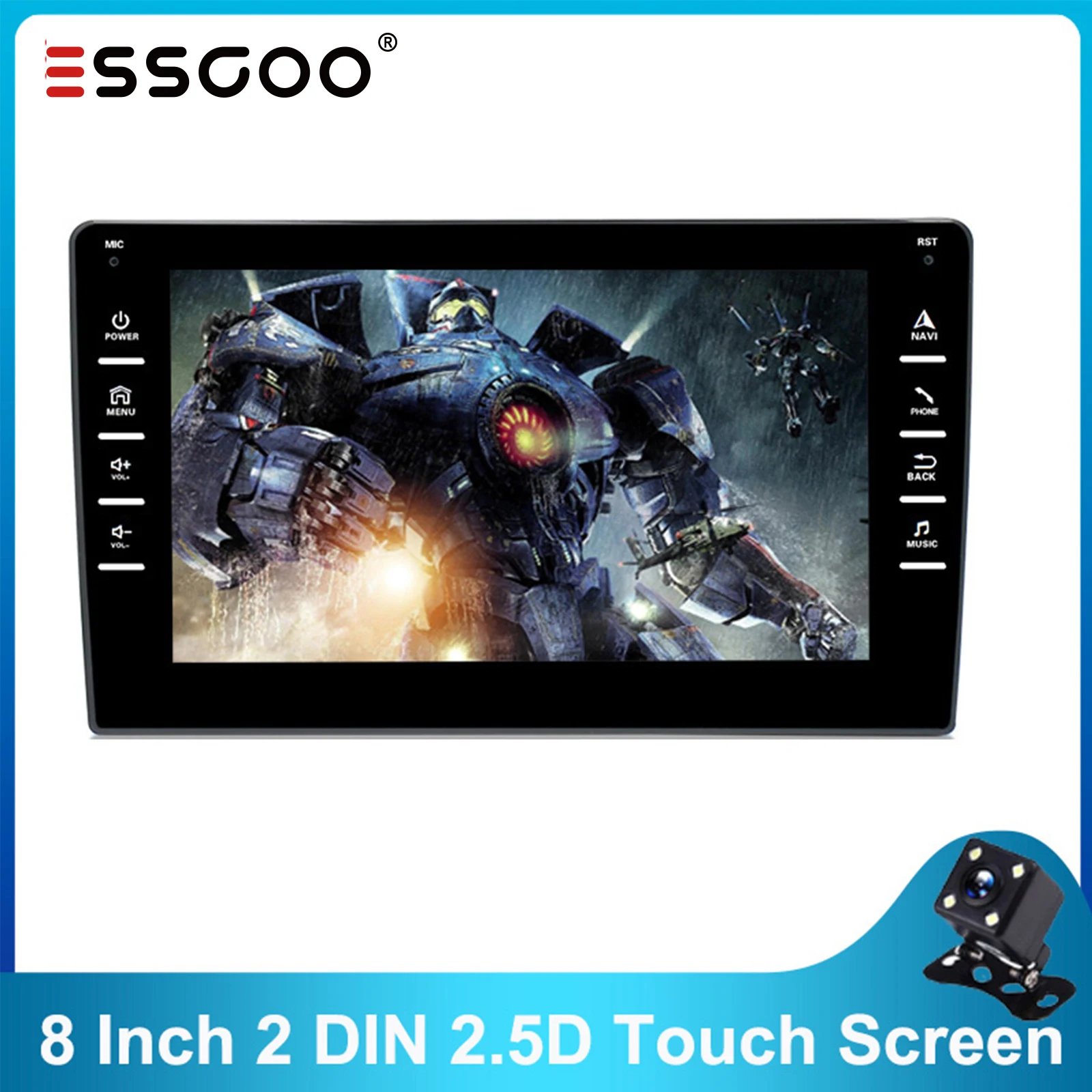 

ESSGOO 8'' Android 10.1 Autoradio 2 DIN 2GB 16GB Optional GPS Navigation For Volkswagen Nissan Hyundai Kia Toyota Universal