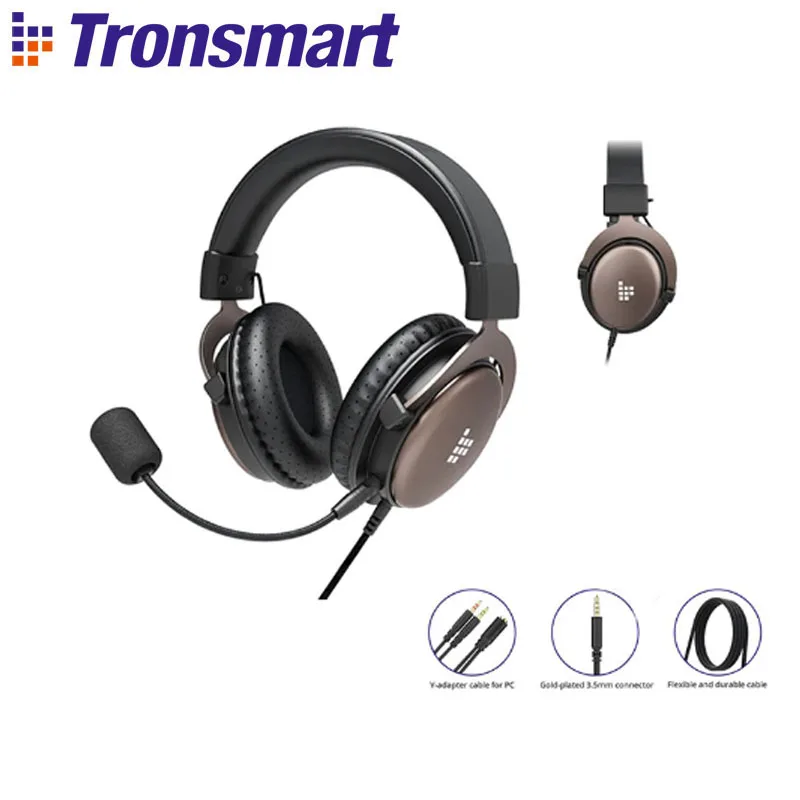 Оригинальная игровая гарнитура Tronsmart Sono с 50 мм драйвером и регулируемой повязкой