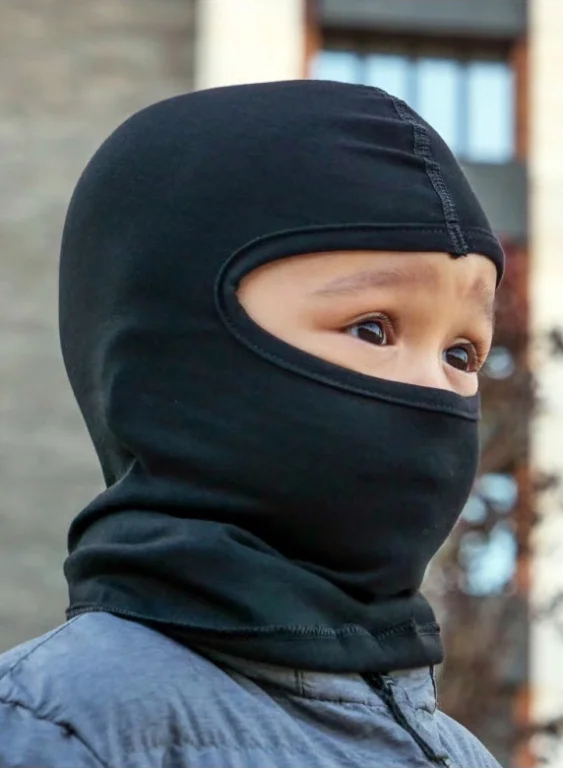 Подшлемник детский MotoLike Хлопок/Эластан черный