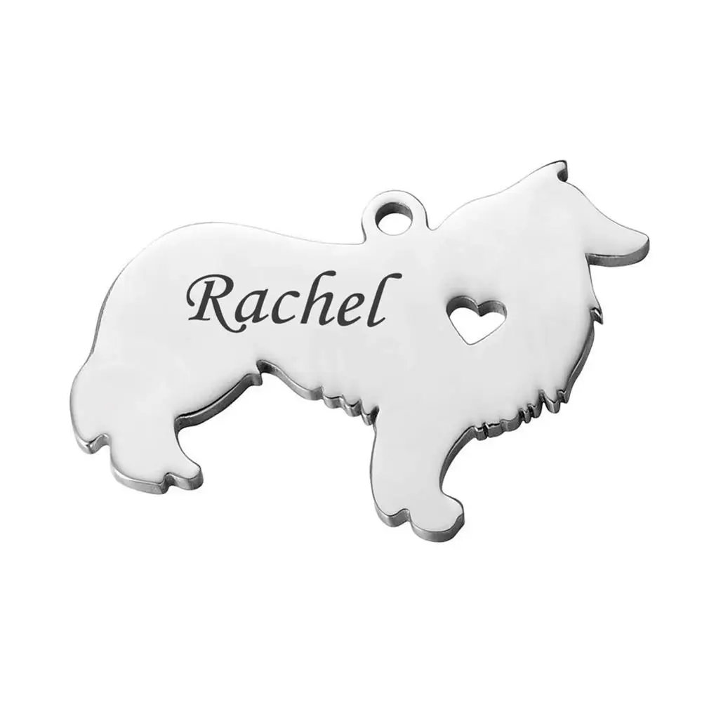 Белая K Нержавеющая сталь животное контур серии выгравированы персик сердце