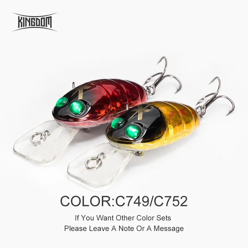C749 C752 Kingdom твердая приманка для рыбалки, приманка от насекомых, плавающая действие, 33 мм, 3,5 г, рыболовные снасти, воблеры, приманки, Bionic Slikworm, модель 3505 - Цвет: C749 C752