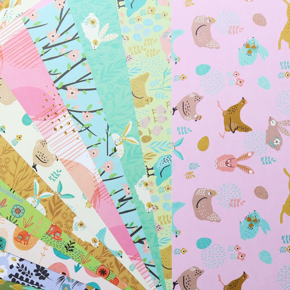 Creative Path 12 Inch Scrapbooking Paper Crafts Background Decorative Pattern Easter Foil Designer 20 Sheets Pack DIY 305x305mm |