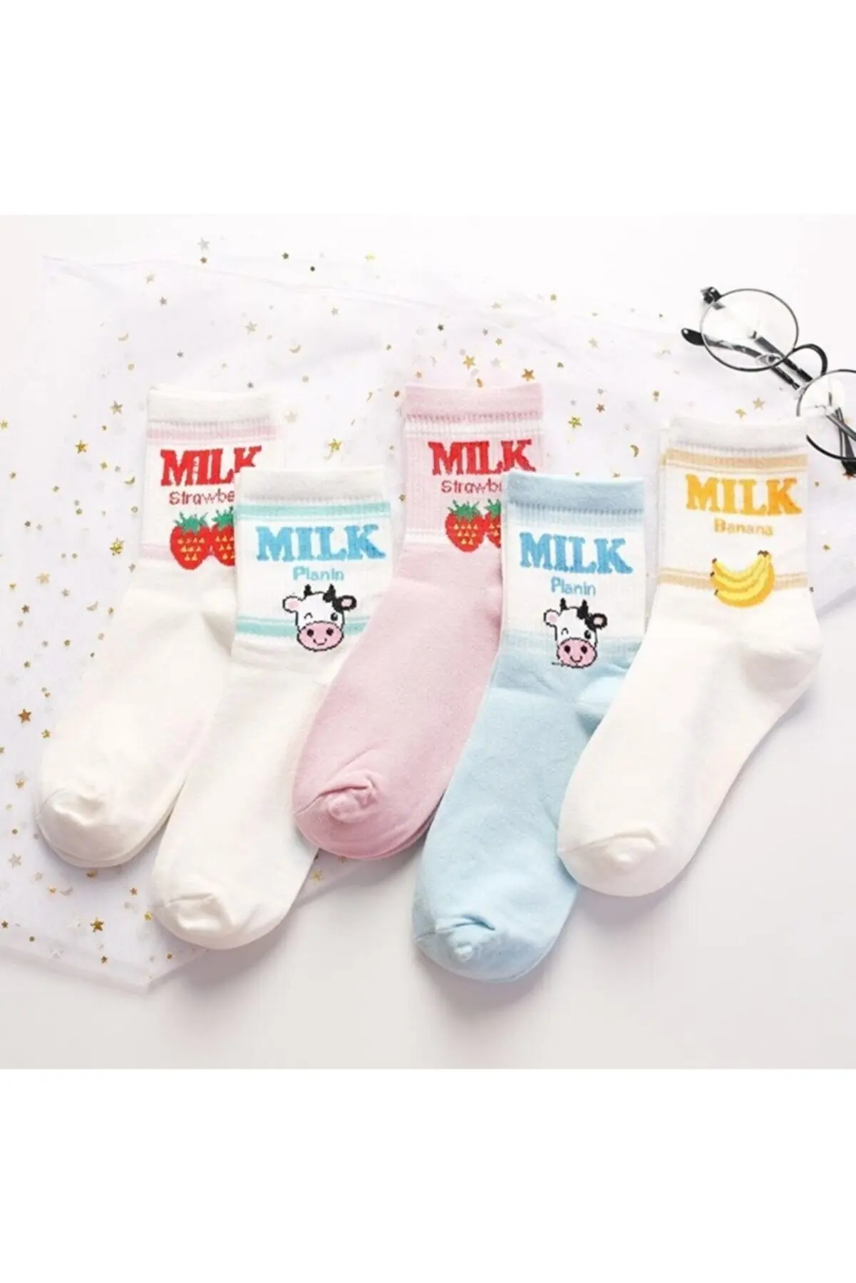 Women's Milk Socks 5 Pairs