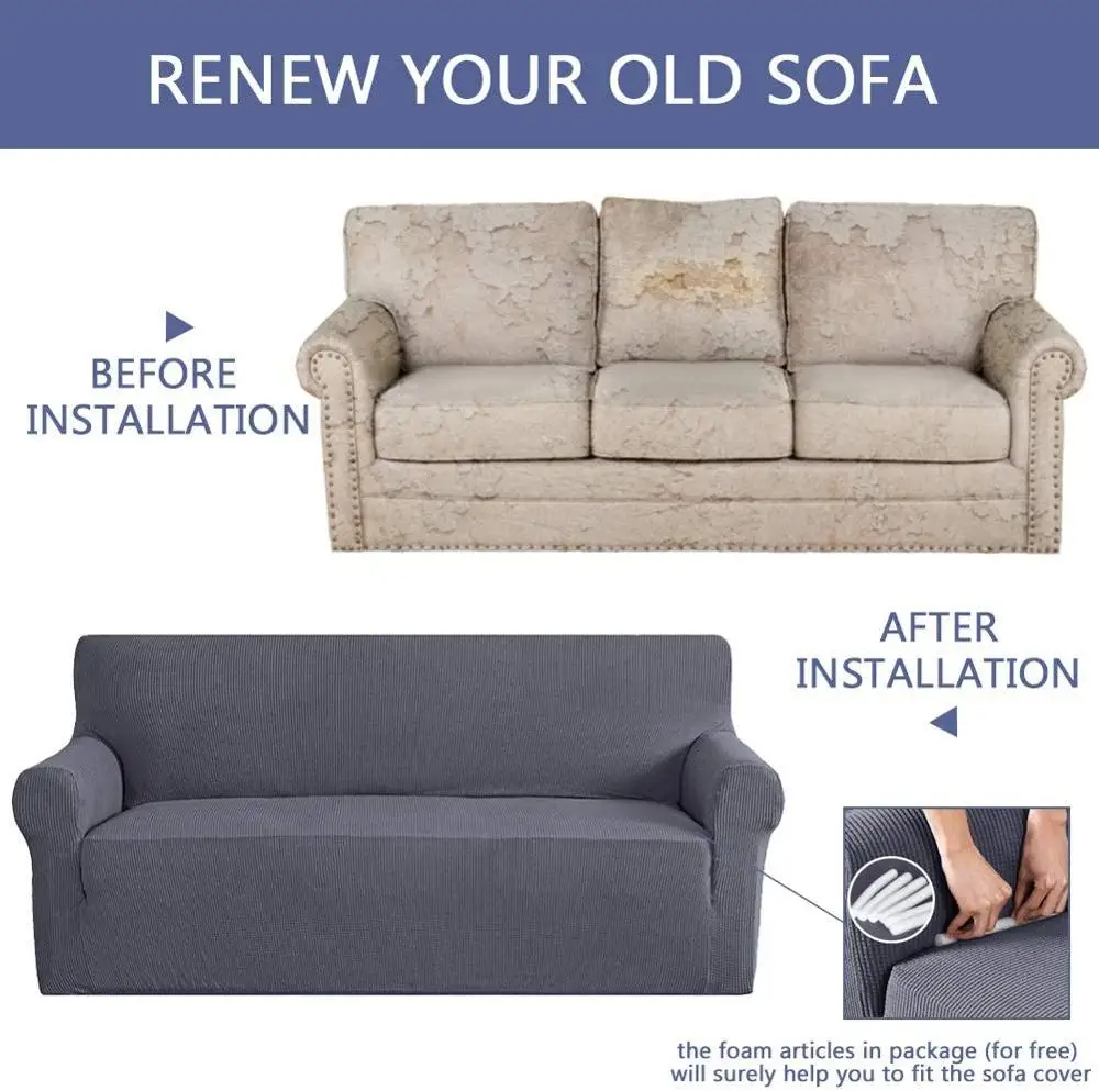 

Universal Waterproof Fleece Solid Color Stretch All-Inclusive Cover Thickened European-Style Home Fabric Combination Non-Slip