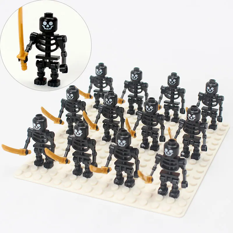 AX3 LOJO 12 минифигурок черных скелетов | Игрушки и хобби
