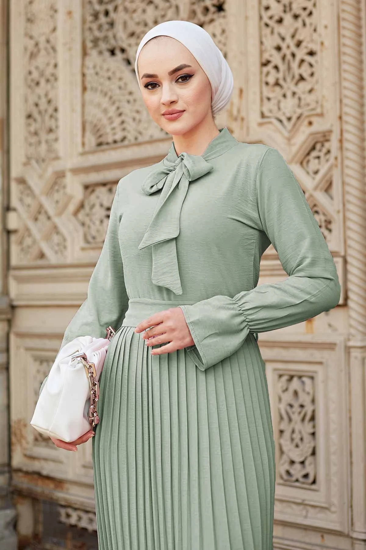 TUGBA for ladies Dress Long Piliseli Aerobin Sleeve muslim dress code 2021 turkish gown hijab summer
