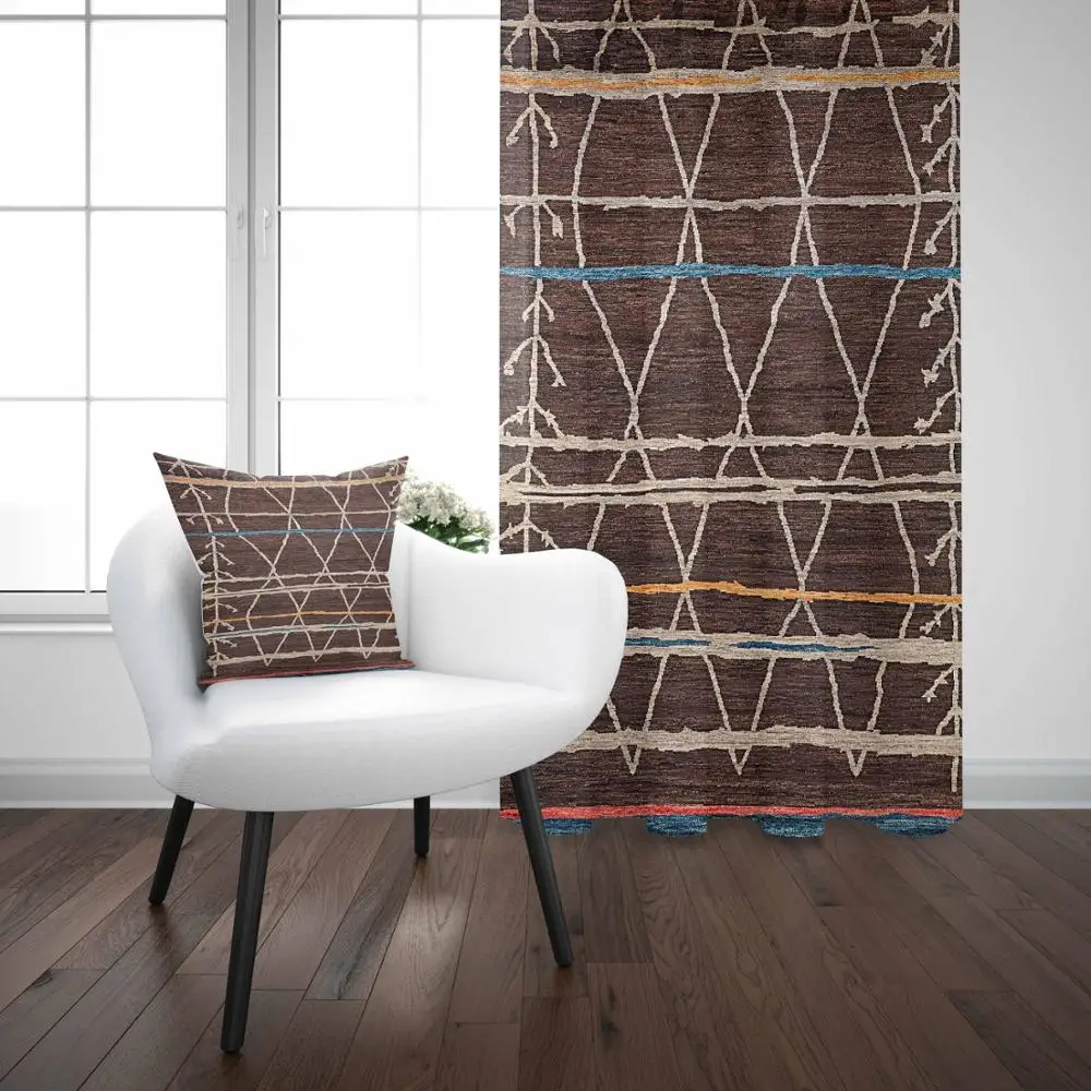 Еще коричневый крем синий турецкий Аутентичные Винтаж 3D принт Гостиная Спальня