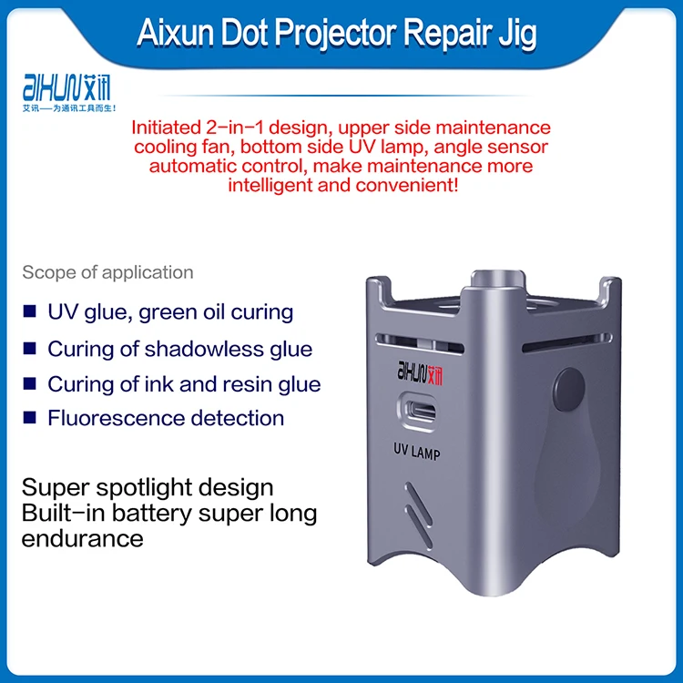 

Aixun brand UV lamp for UV glue,green oil ,ink and resin glue curing