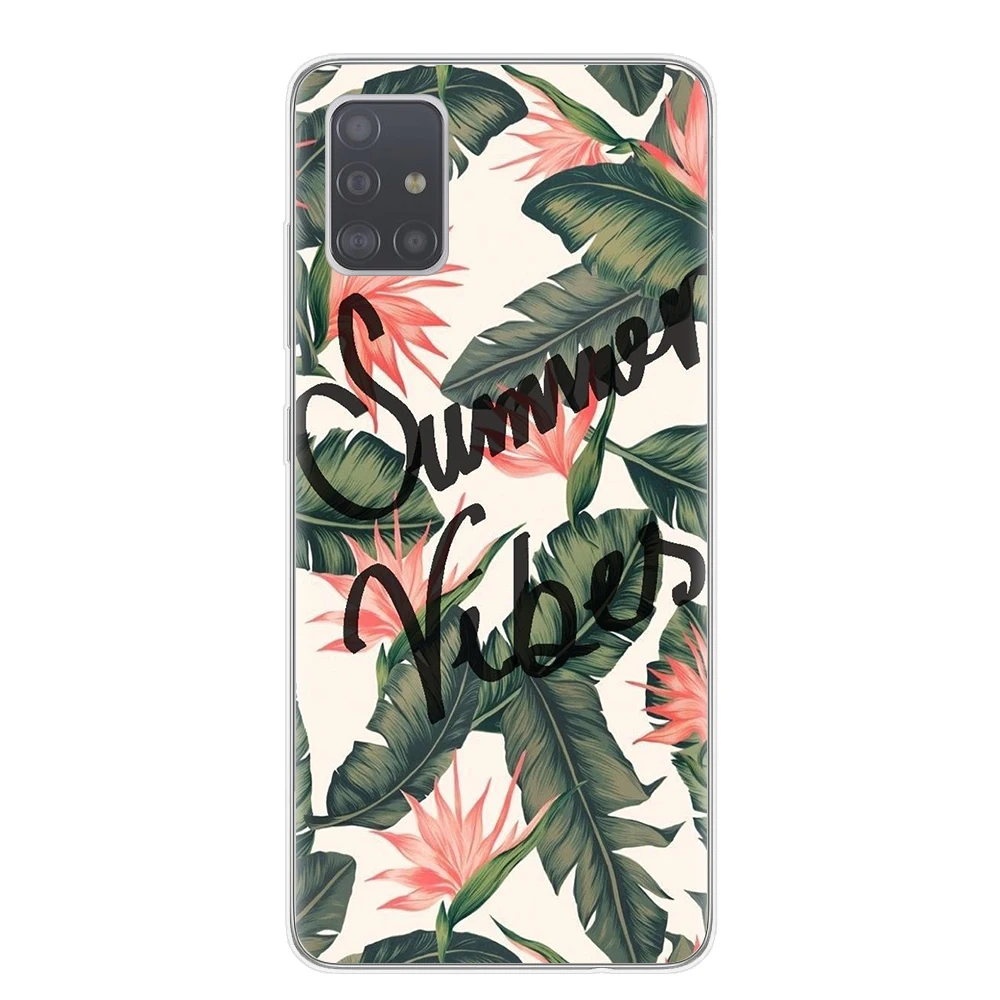 Летний чехол для Samsung S20 Plus Ultra A10 A20 A30 A40 A50 A70 A51 A71 из мягкого ТПУ | Мобильные