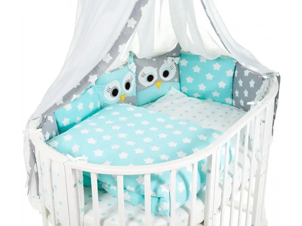 Набор постельного белья Incanto &quotСовята&quot для круглой кроватки 10 предметов | Мать
