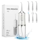 Ирригатор Гидромассажер 3 насадки 3 режима 220 мл Oral Irrigator PPS для очищения десен зубов языка и полости рта 6886 Белый
