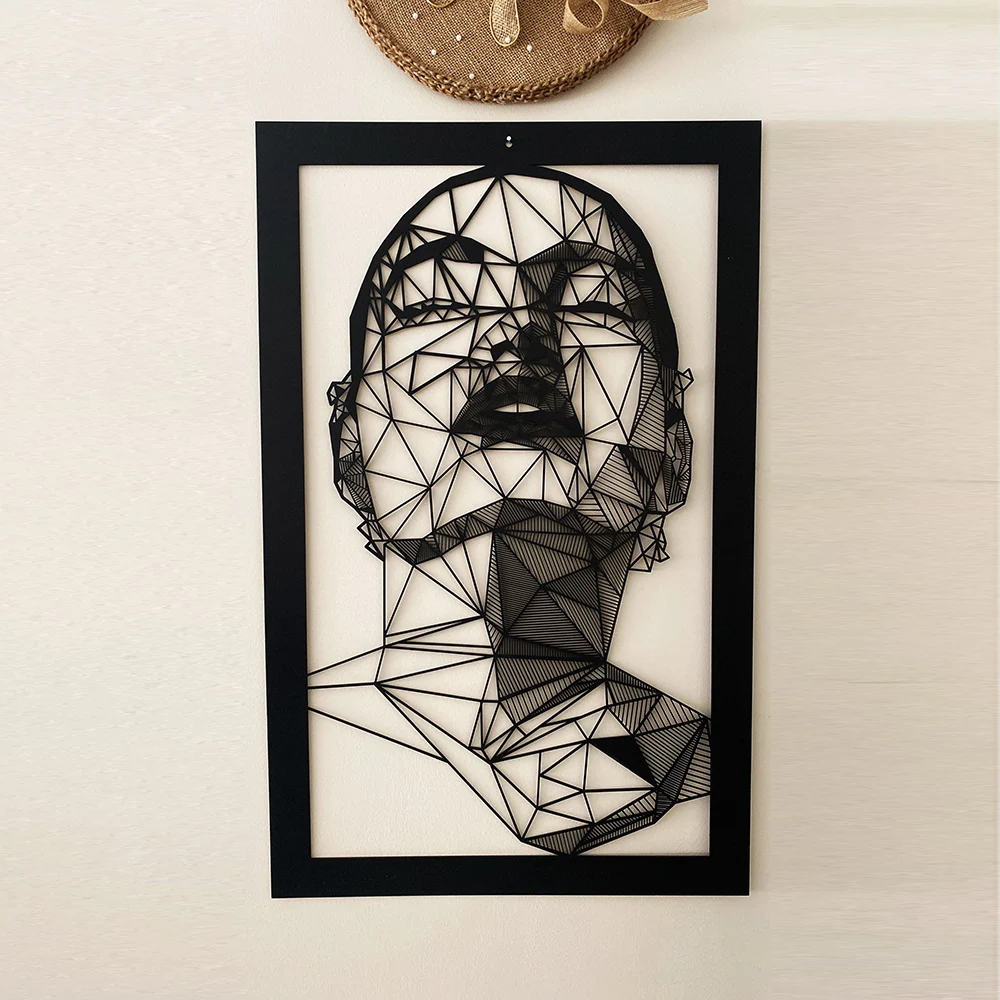 

Antonietta Wooden Wall Art Woman Portrait Decoration Decor Black Modern Home Bedroom Living Room 3D Creative Stylish Decorative