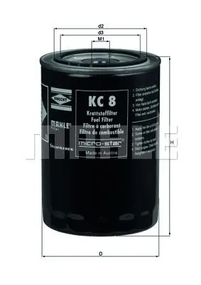 Fuel filter for DAF 95 08.96 XF 03.97 Iveco MB MAHLE KNECHT | Автомобили и мотоциклы