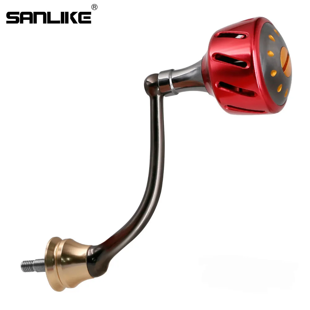 SANLIKE Fishing Reel Handle Right And Left Two Pieces of Thread Aviation Aluminum Fishing Tool for Shimano Spinning Reels