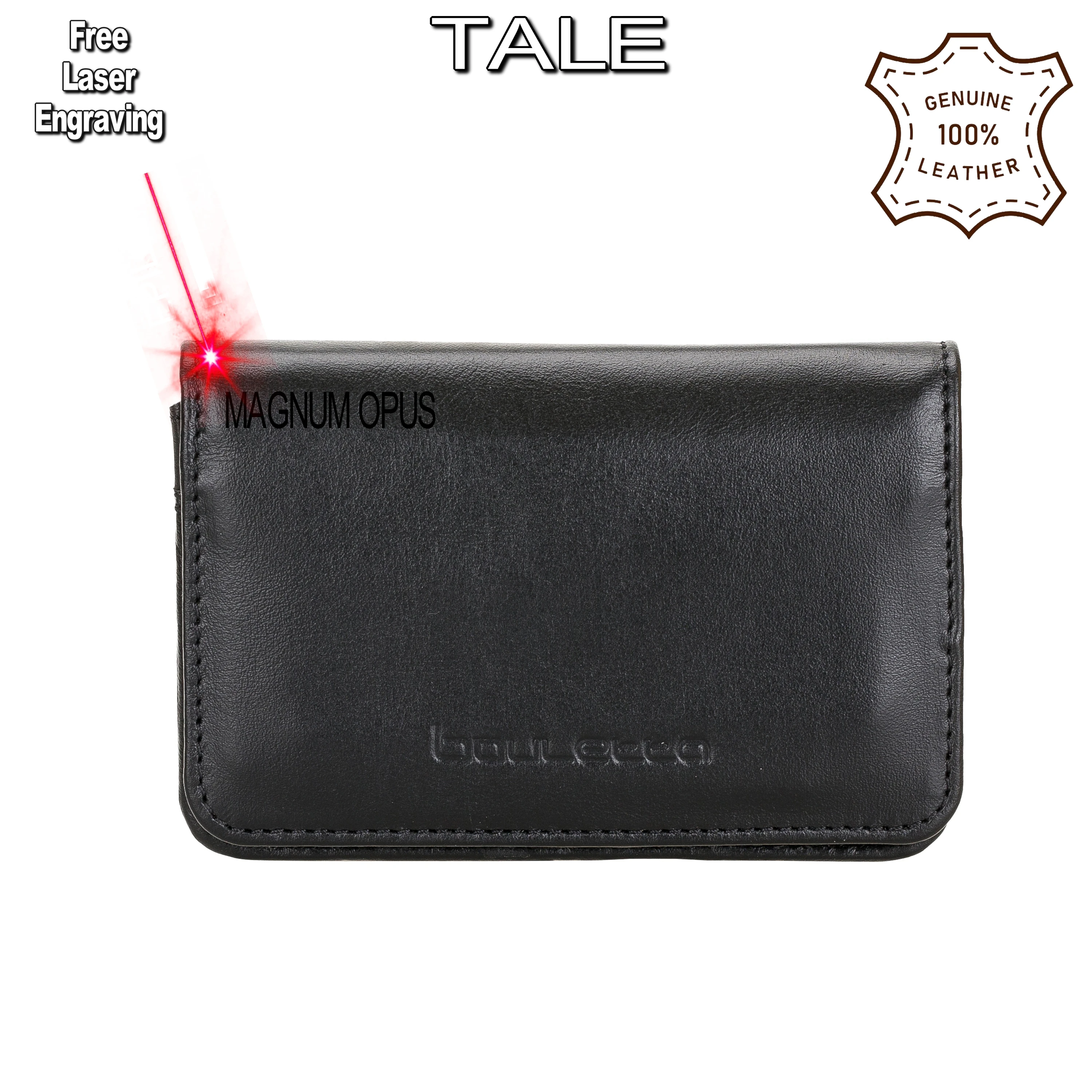 Handmade Genuine Leather Magnetic Closure Credit Card and ID Card Holder Elegant and Stylish Stores Up To 10 Cards Wallet