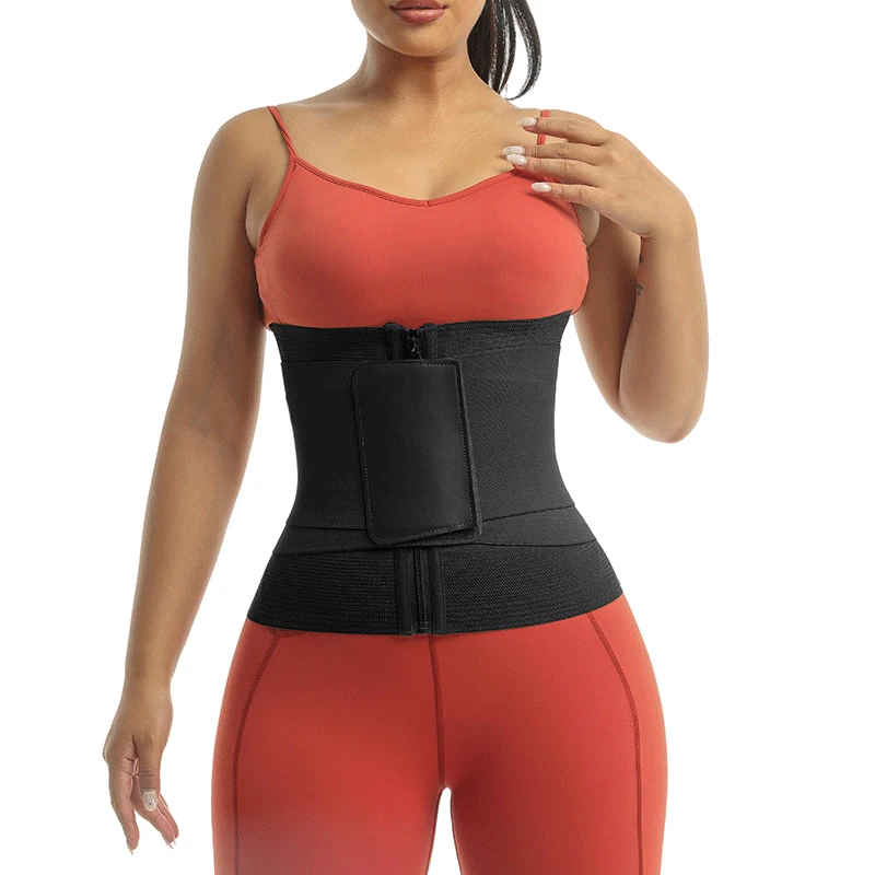 

Burvogue Waist Shaper Women Tummy Weight Loss Slimmers Belt Sweat Sauna Workout Body Shaper Plus Size Waist Cinchers Colombianas