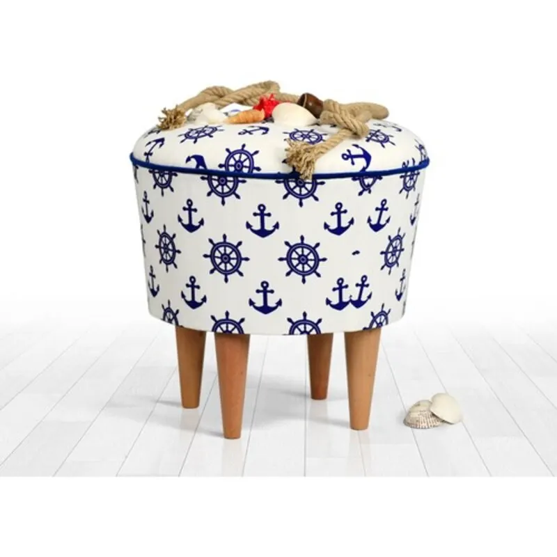 

Lorenca Home Ca PUFA in Beech Foot Anchor, Microfiber Cloth, easy Clean 42x42x42cm Free Fast Shipping From Turkey