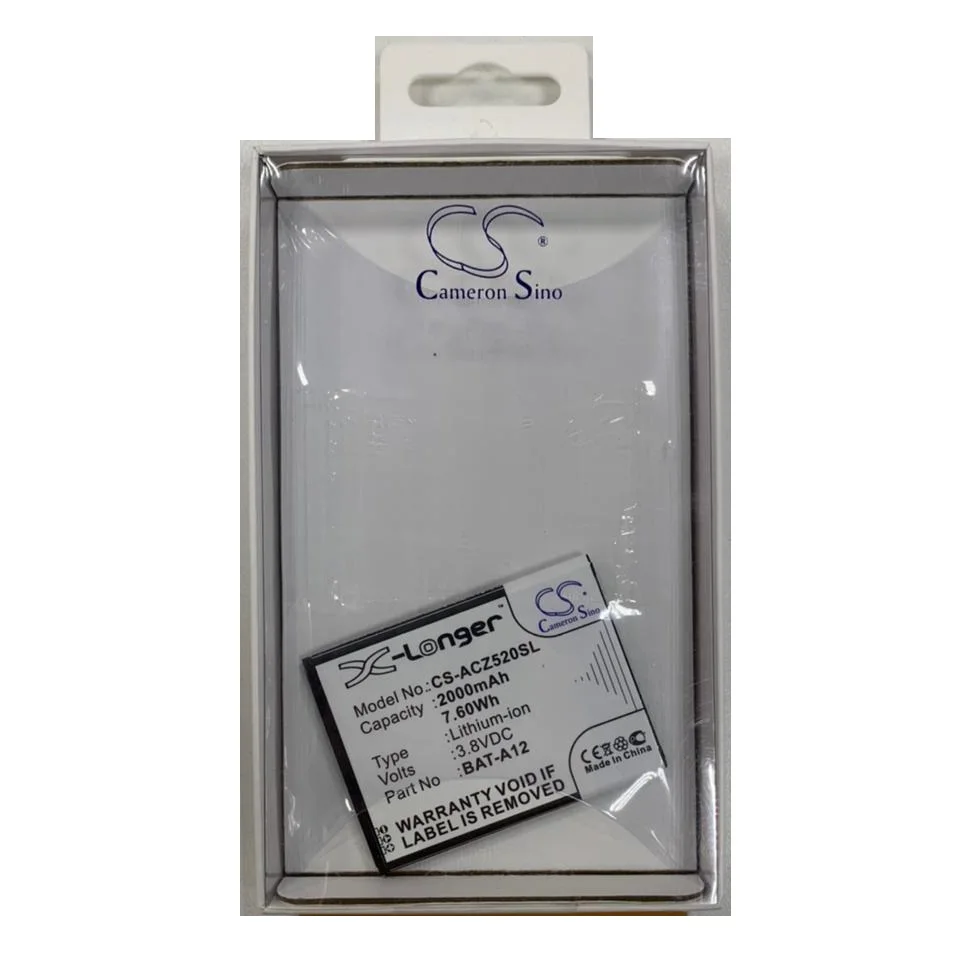 Battery CameronSino CS-ACZ520SL (Acer Liquid Z520 Duo) 2000mAh 1ICP4/51/65 BAT-A12 KT.00104.002 PDD-612 | Мобильные телефоны и