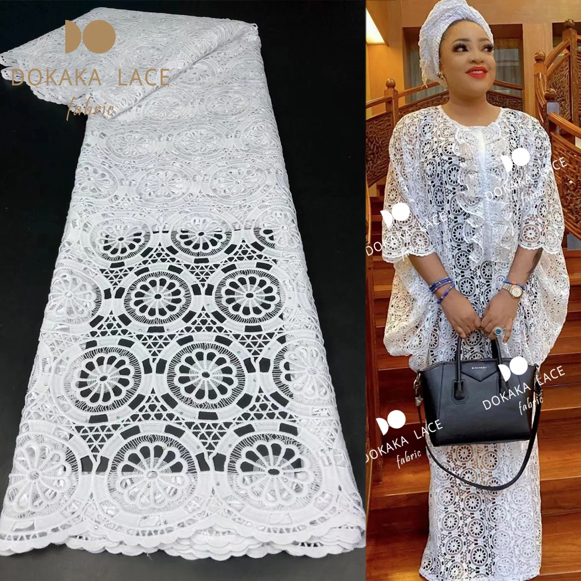 5 Yards Nigerian Lace Fabric 2022 High Quality Embroidered Dress Swiss Voile Lace In Switzerland Dry Lace Sewing Material