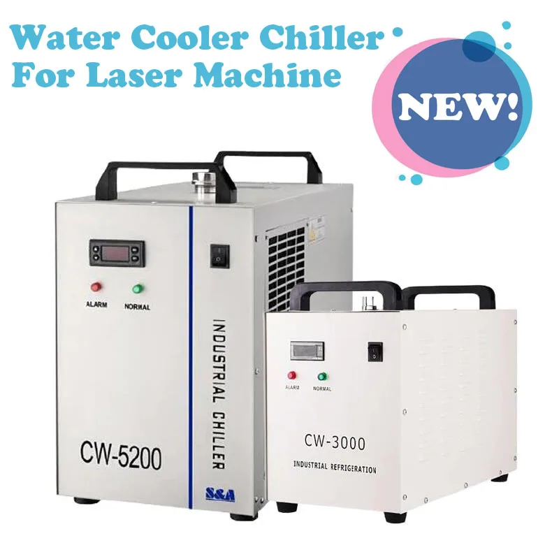 

Industrial Water Cooler Chiller CW-5000AH CW-3000 DIY 50W/60W/80W/100W/130W CNC Spindle Cooling CO2 Laser Engraving Machine