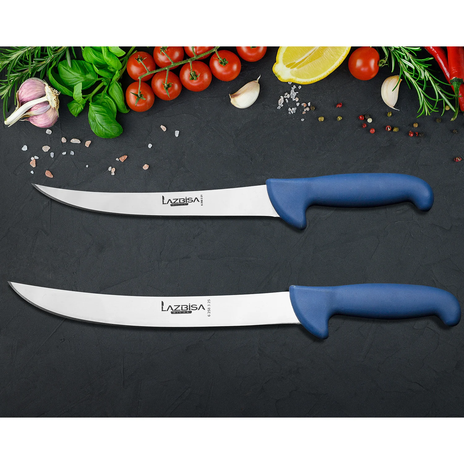 

Lazbisa Kitchen Knife Set Meat Opening Restaurant Fish Opening Vegetable Fruit Nusret Chef Knife Set of 2