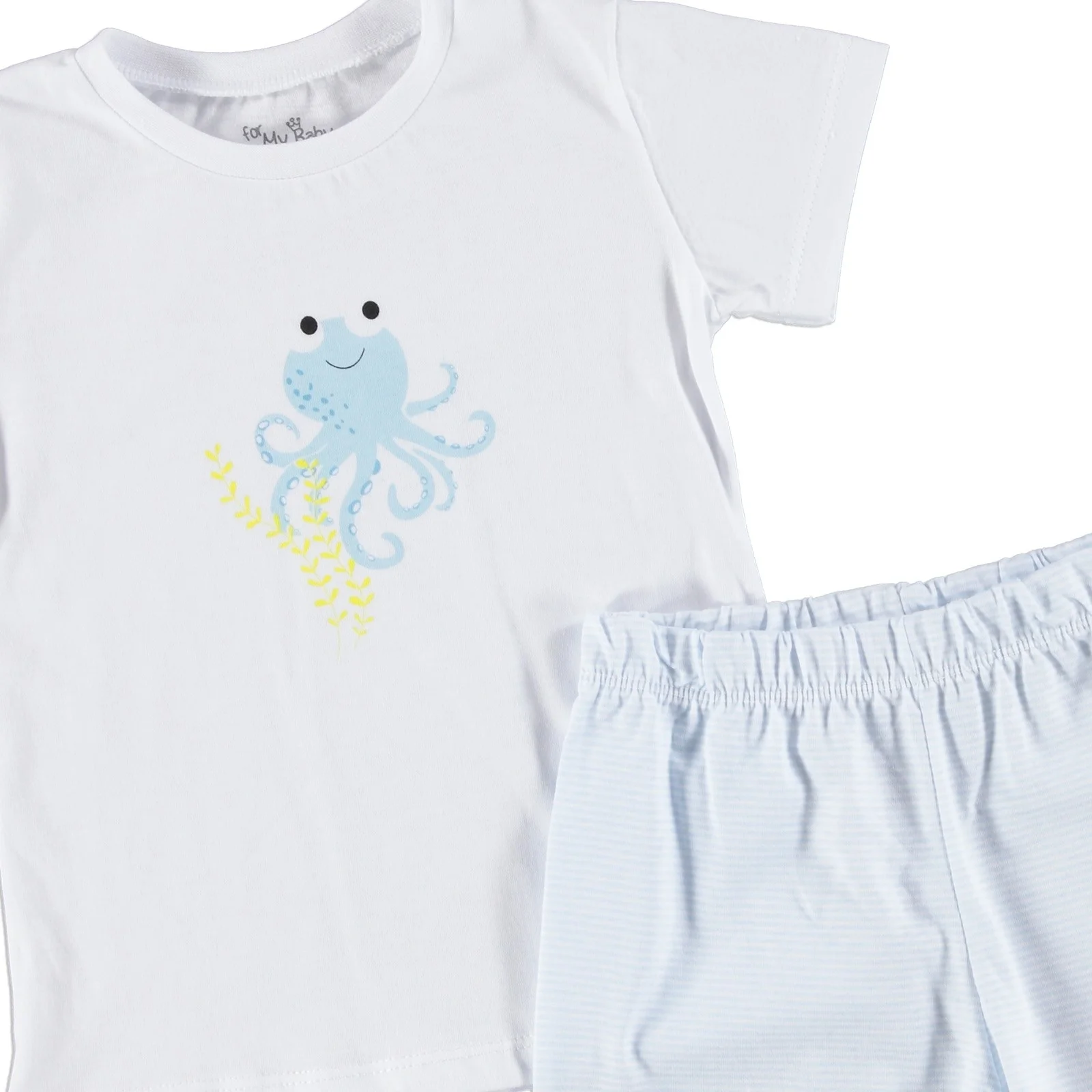Ebebek For My Baby принт осьминога пижамный комплект с короткими рукавами |