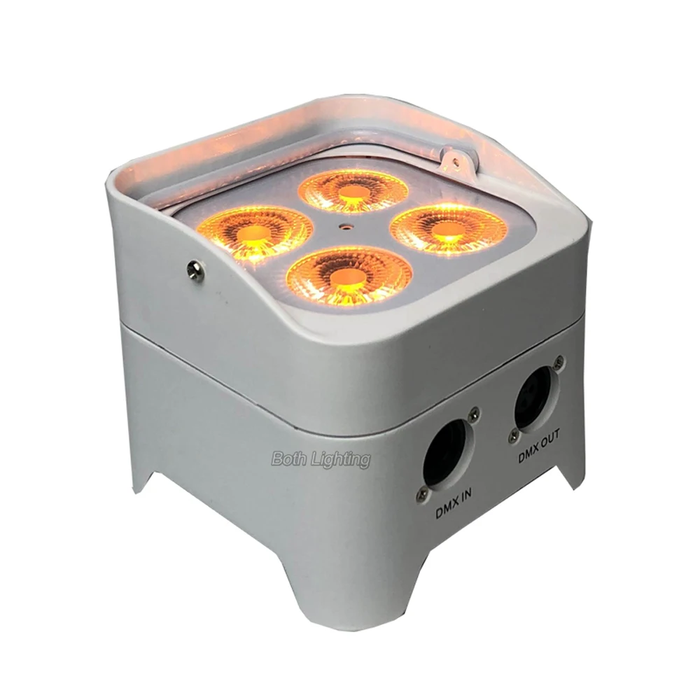DJ подсветка беспроводной DMX 4*18 Вт RGBWA UV 6в1 светодиодный мини-аккумулятор с пультом