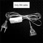 3M ЕС Мощность Удлинительный кабель для подключения к сети прозрачный Стандартный Мощность удлинитель для домашнего праздника гирлянды светодиодные светильник Рождественский светильник s