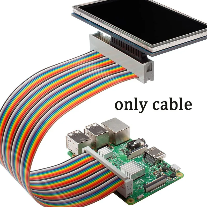 Кабель для дисплея Raspberry pi 40-контактный штекер-гнездо кабель GPIO Pi 4B 3 2 Model B + w TFT