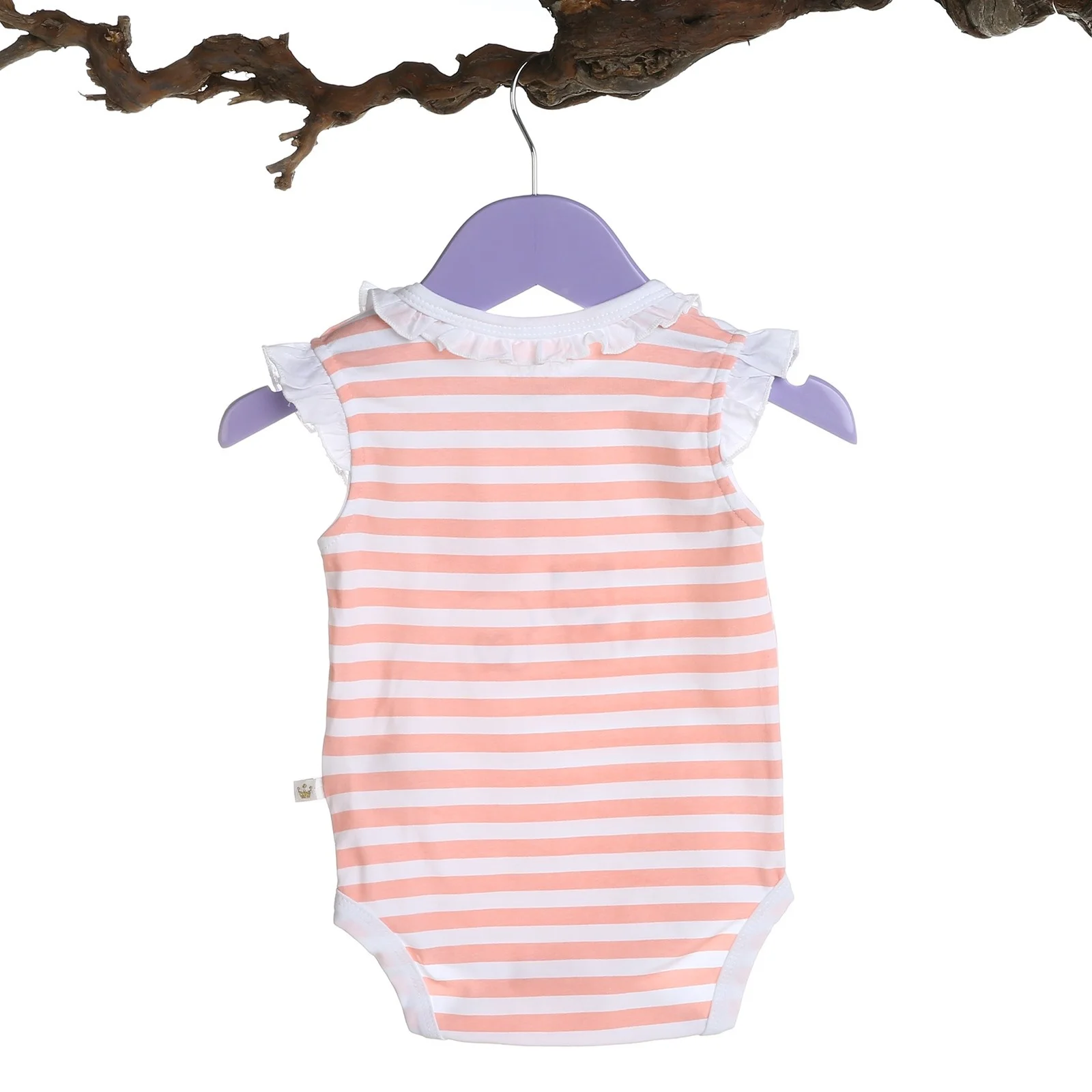 Ebebek/розовое боди с короткими рукавами и оборками для маленьких девочек| |