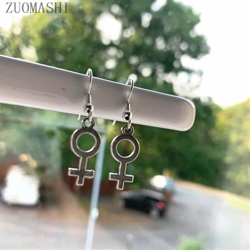 Женские серьги-подвески с символами феминистские подарки серьги Венерой женские