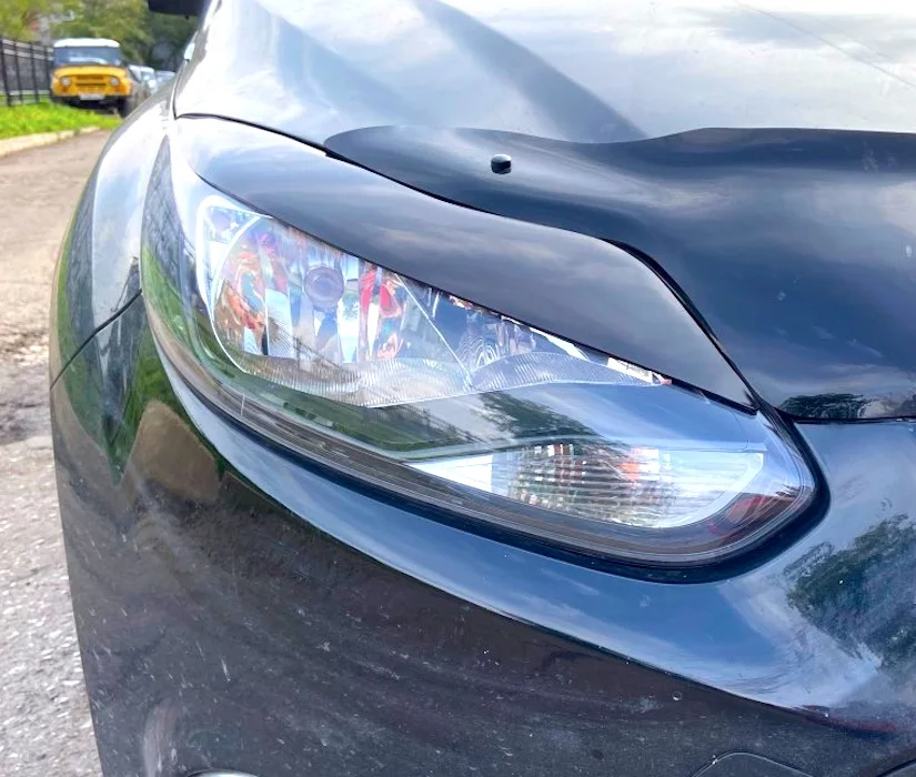 Для Форд Фокус 3 накладки на фары ресницы реснички брови фонари свет пластик 2011 2012