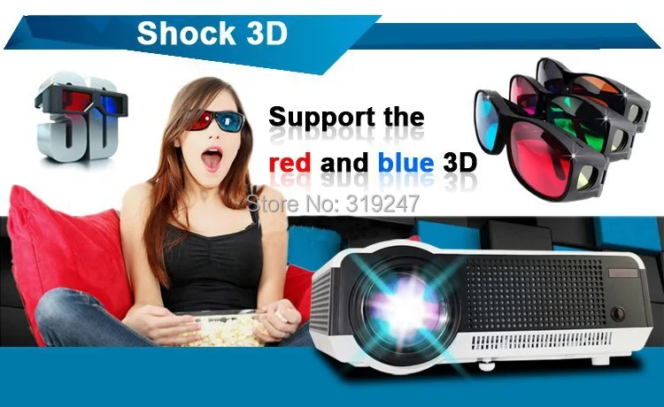 Лучший 5500 люмен цифровой светодиодный ТВ-пректор 1080 P Android 4.4.2 WiFi Smart HD lcd Видео 3D Proyector для Европы